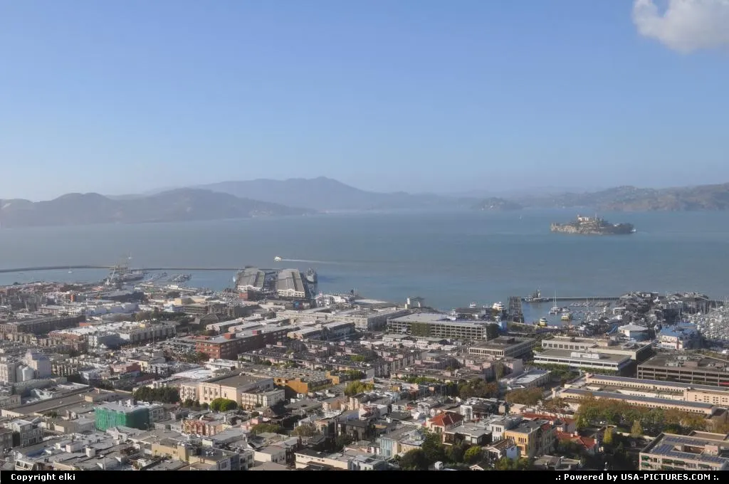 overview from the coit tower