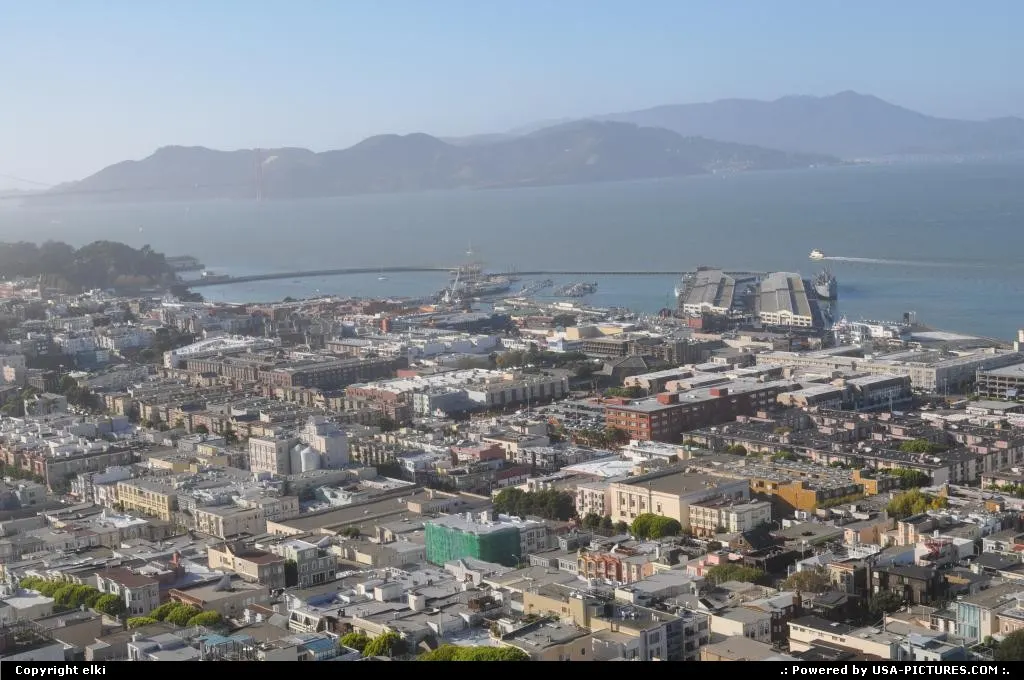 bay view from the coit tower