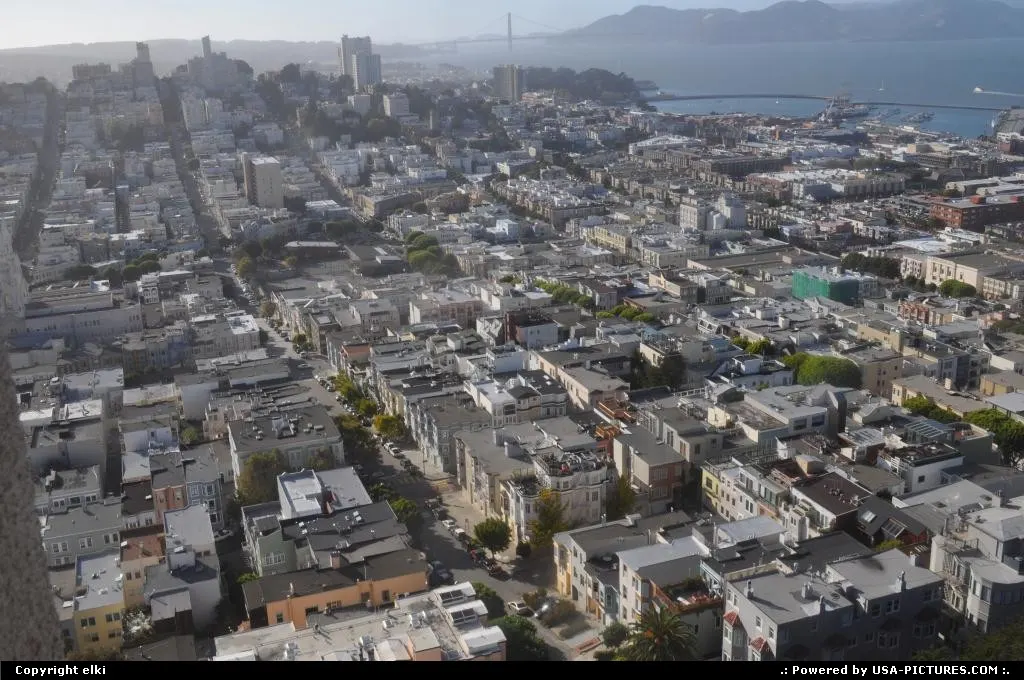 overview from the coit tower