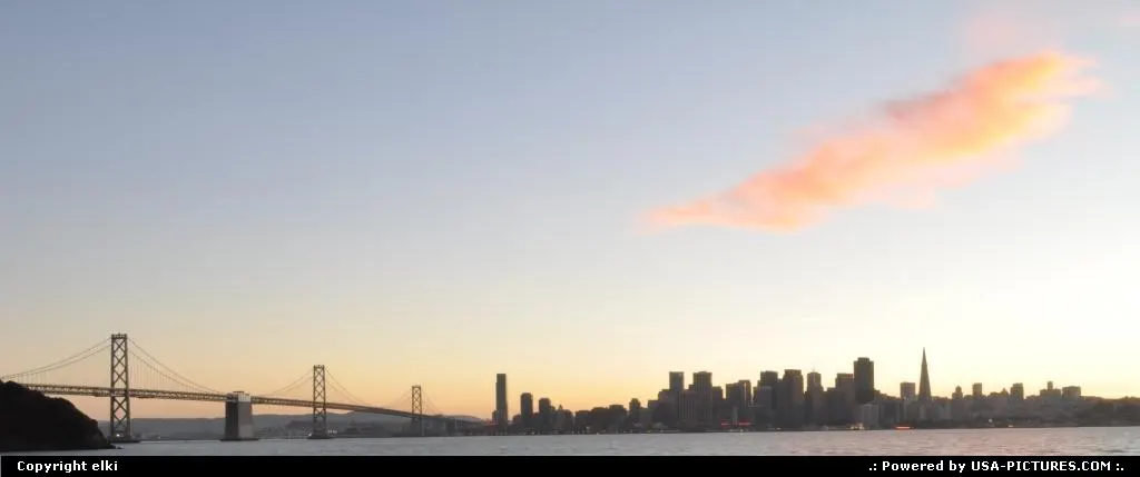 sunset over the san francisco skyline