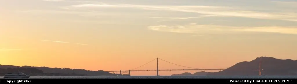 sunset at san francisco, golden gate bridge