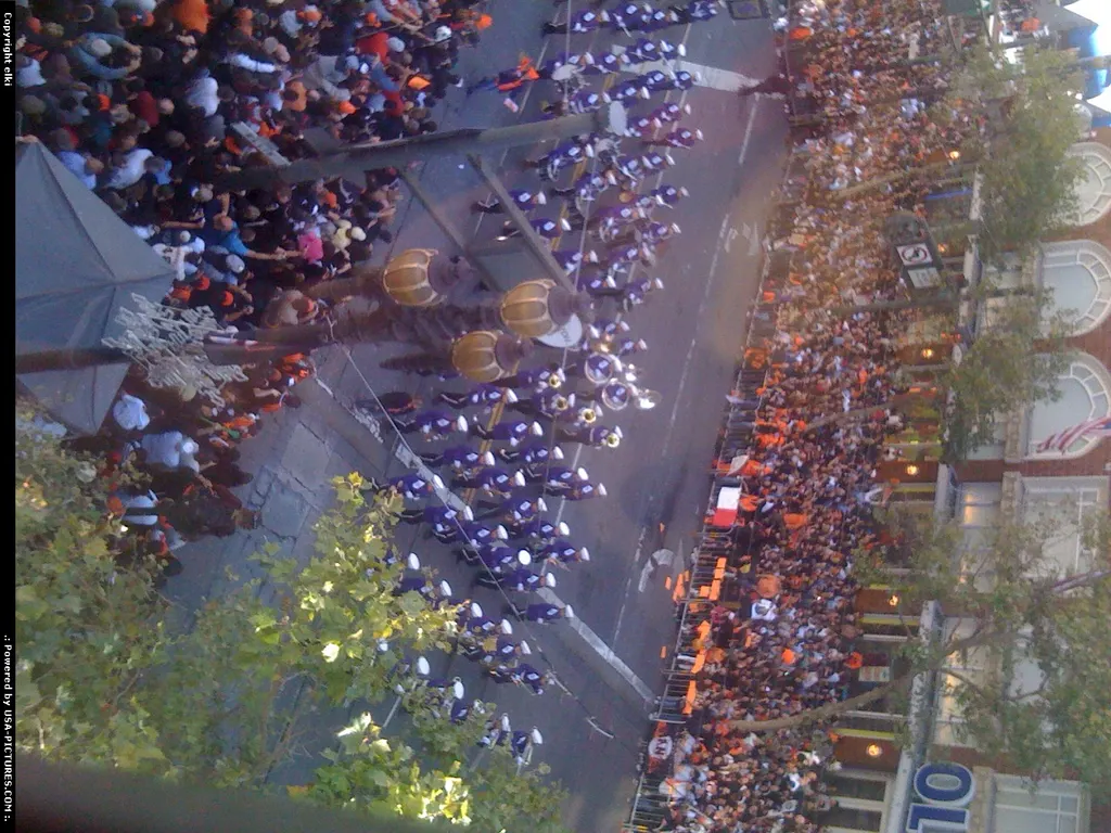 Parade on market street for the back of the giants after they won the world series agai...