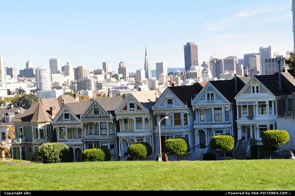 san francisco famous houses, from alamo park