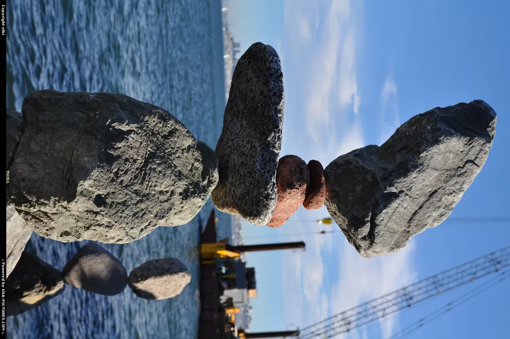 Bill Dan's Rock Balancing, here at Sausalito CA.