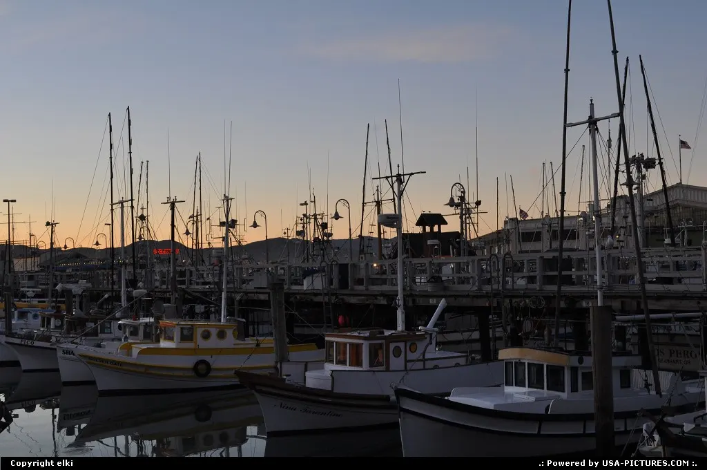sunset on the fishermanwharf
