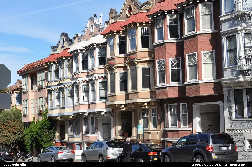Nice and colorfull houses in san francisco