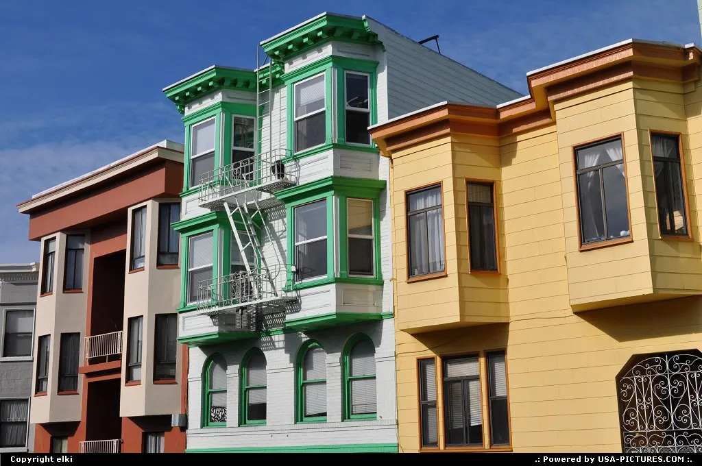 Nice and colorfull houses in san francisco