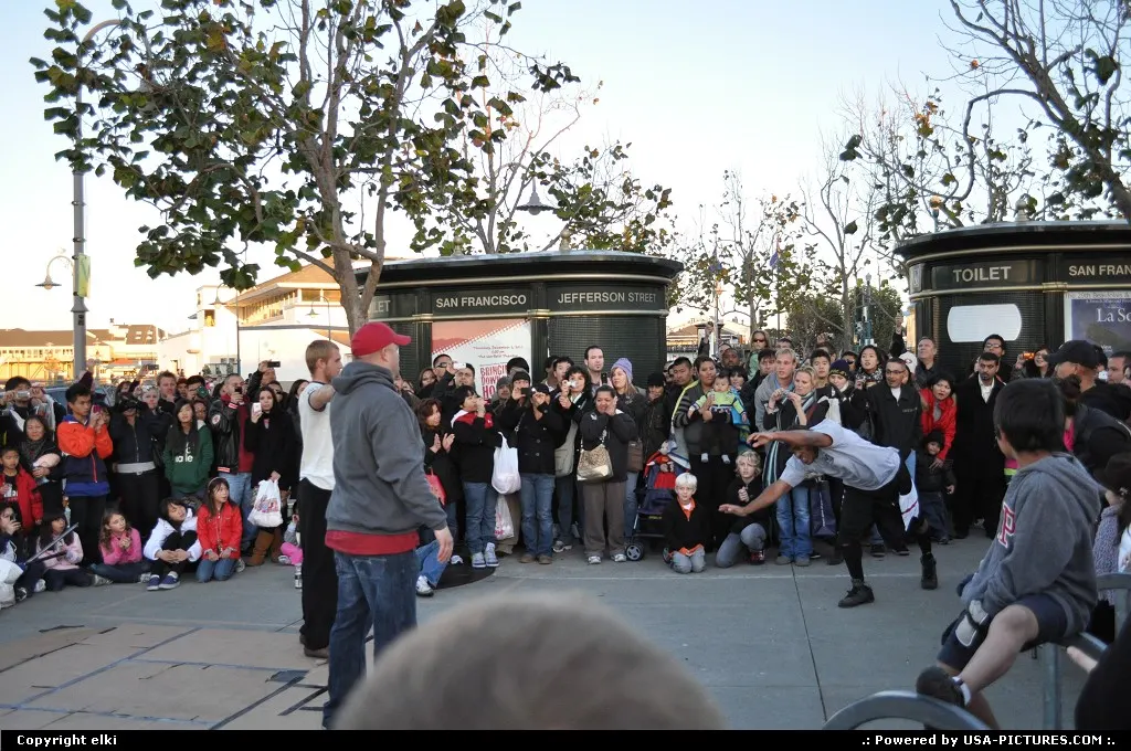 San Francisco California break dance, fisherman s wharf, pier 39, san francisco