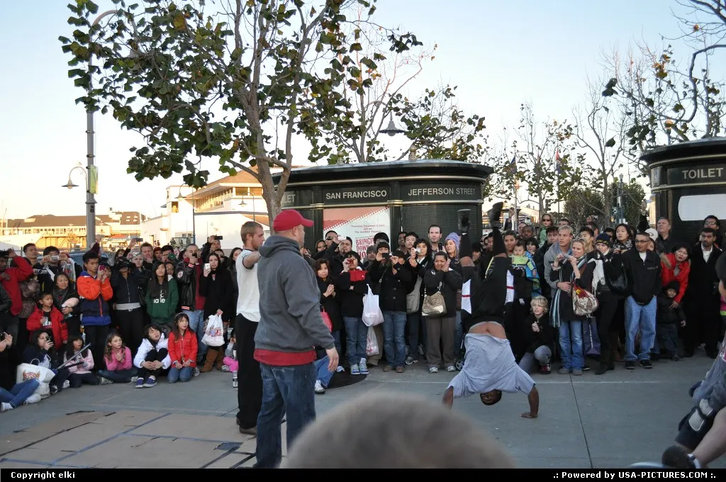 San Francisco California break dance, fisherman s wharf, pier 39, san francisco
