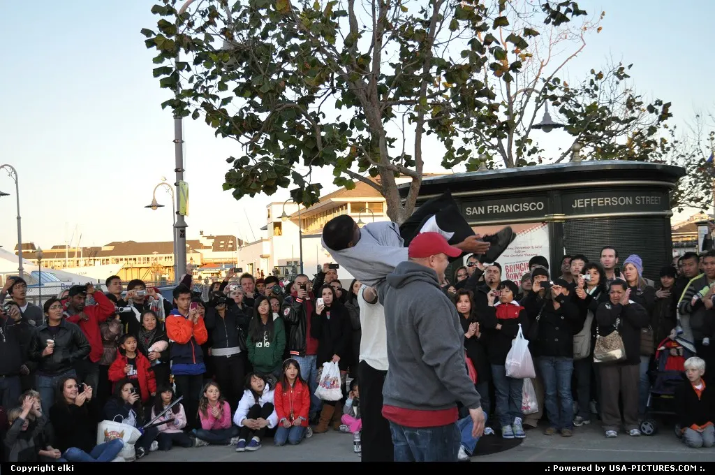 San Francisco California break dance, fisherman s wharf, pier 39, san francisco
