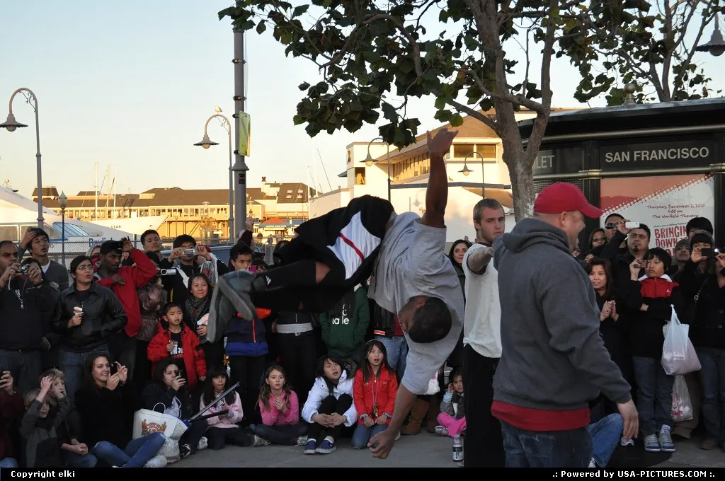 San Francisco California break dance, pier 39, san francisco