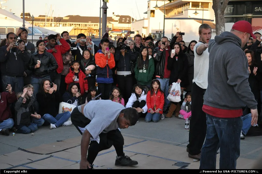 San Francisco California break dance, pier 39, san francisco