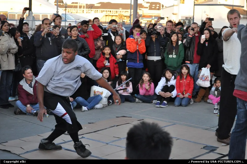 San Francisco California break dance, pier 39, san francisco