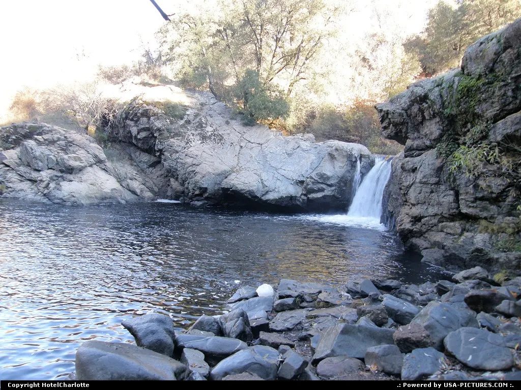 Rainbow Falls and Pool, local swimming hole on Highway 120 east of Groveland on the way...
