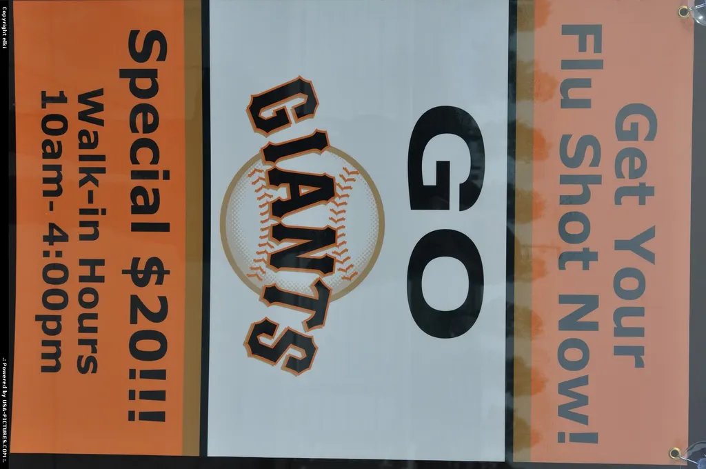 Go giants, even to promote flu shot