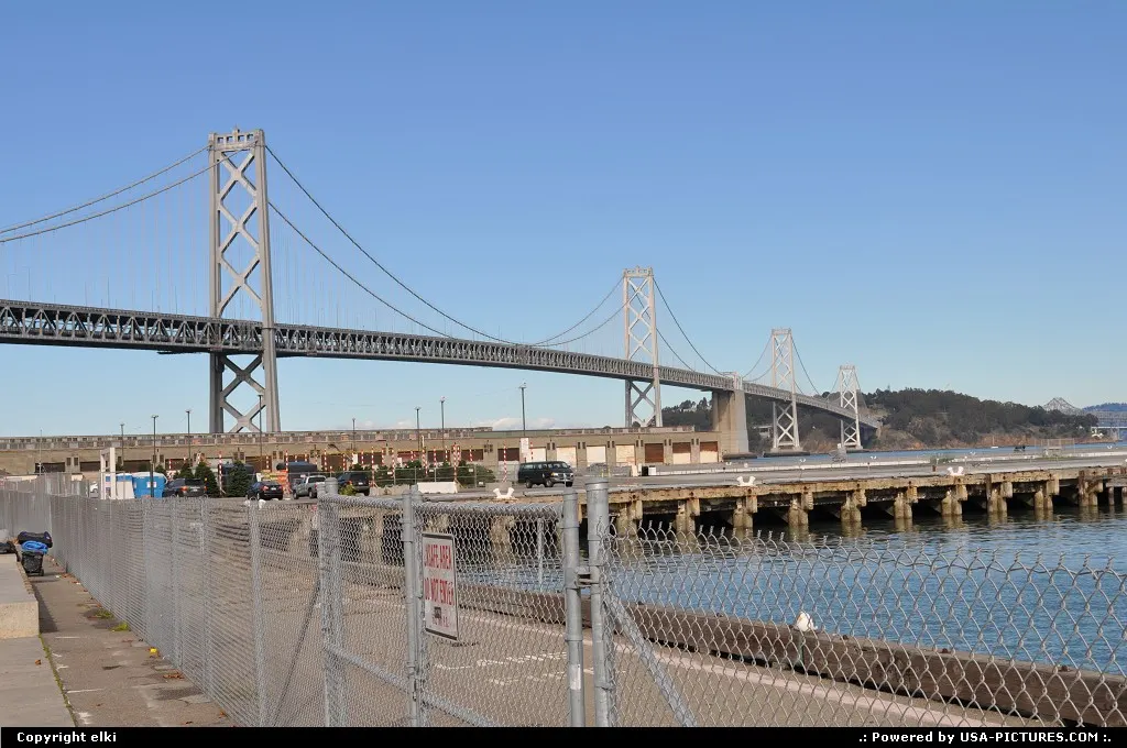oakland bridge viewed from embarcadero