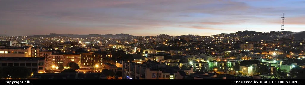 san francisco sunset, mist coming on the city from ocean