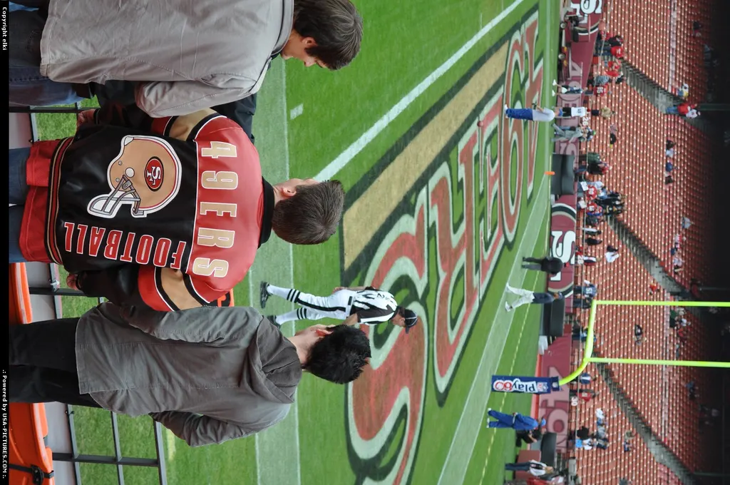 Warming up before the game, 49 ers san francisco