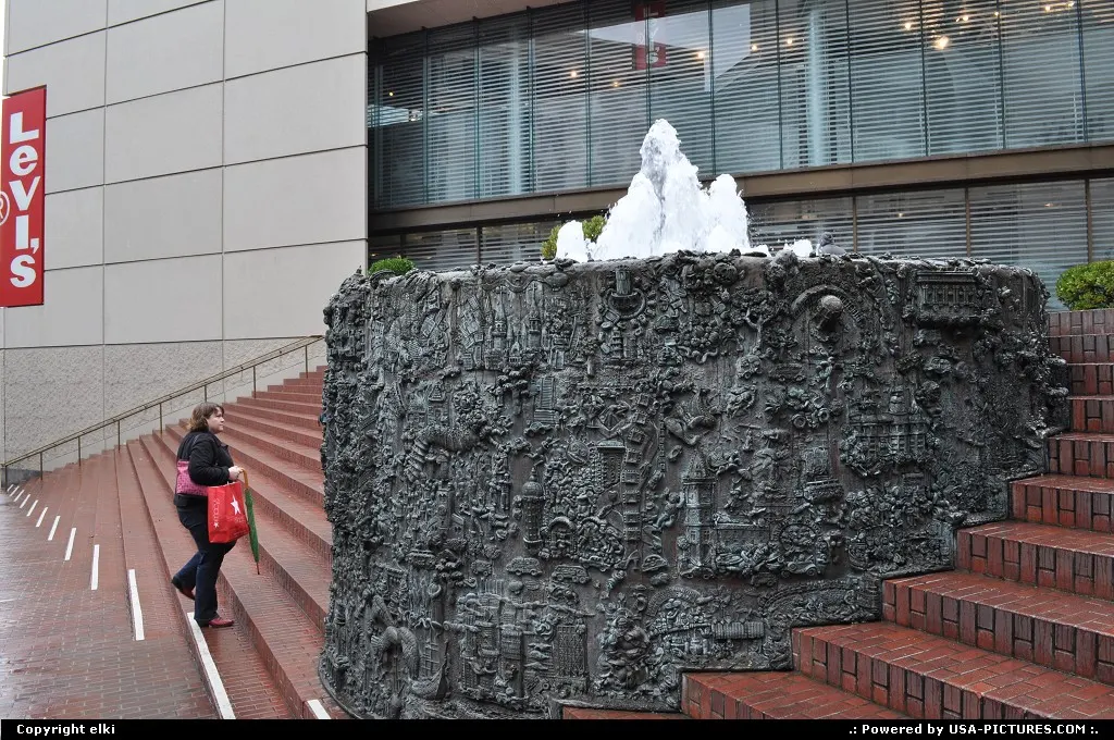 ruth asawa's san francisco fountain. close to union square