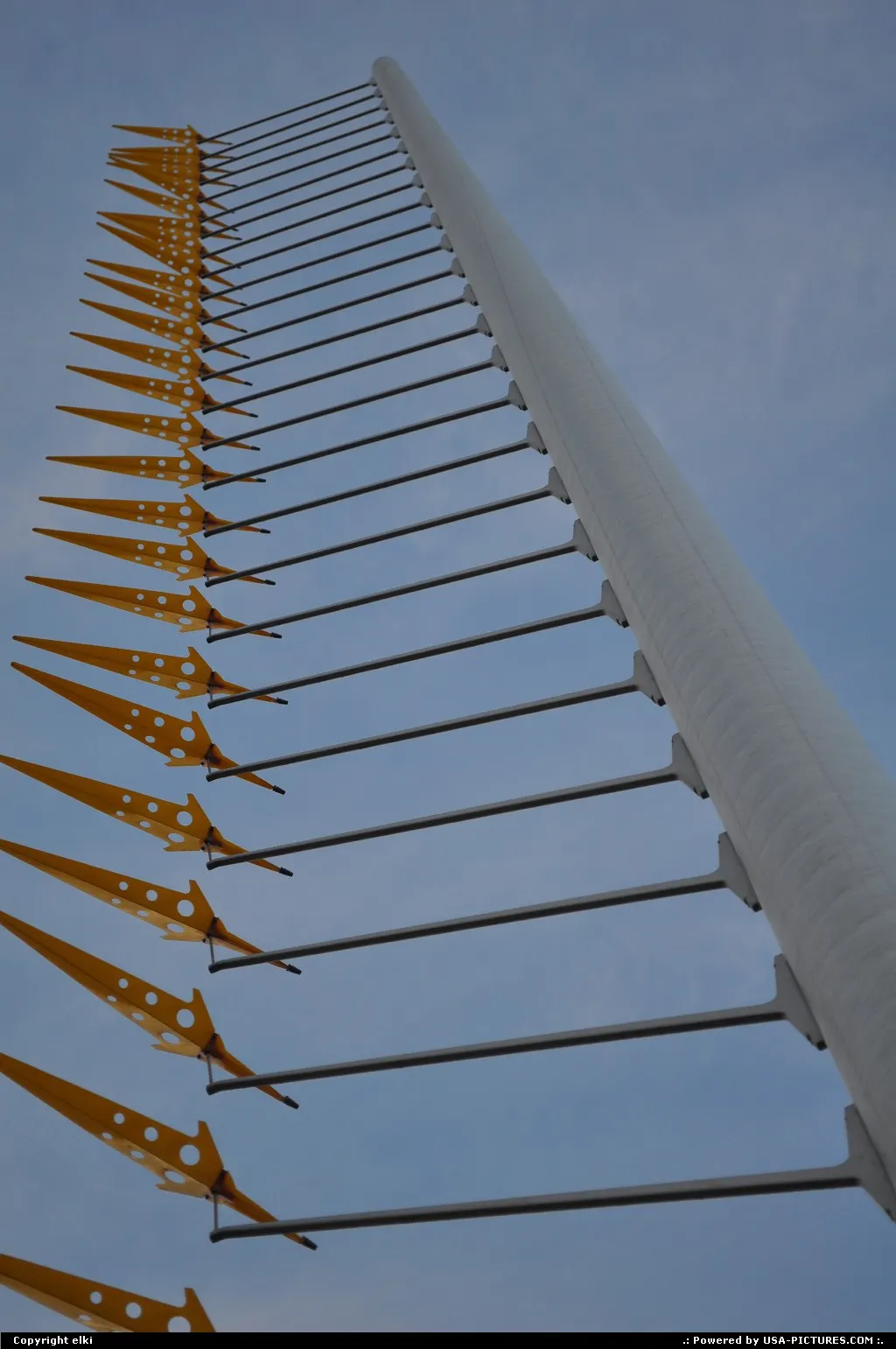 Those arrows indicate the head of wind at different height.