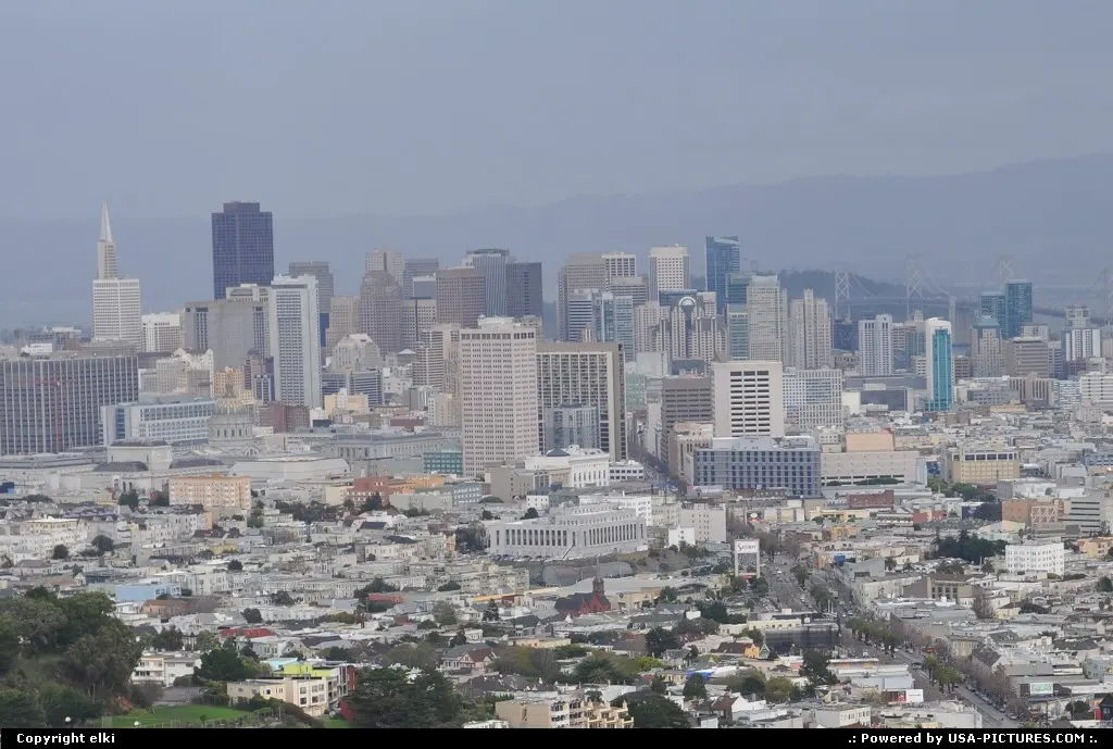 San francisco overview from twin peaks