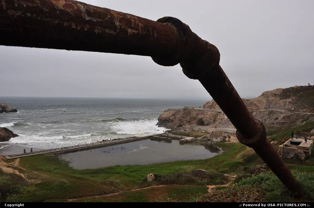 Draining pipe from nowhere by Cliff House neighborhood in San Francisco
