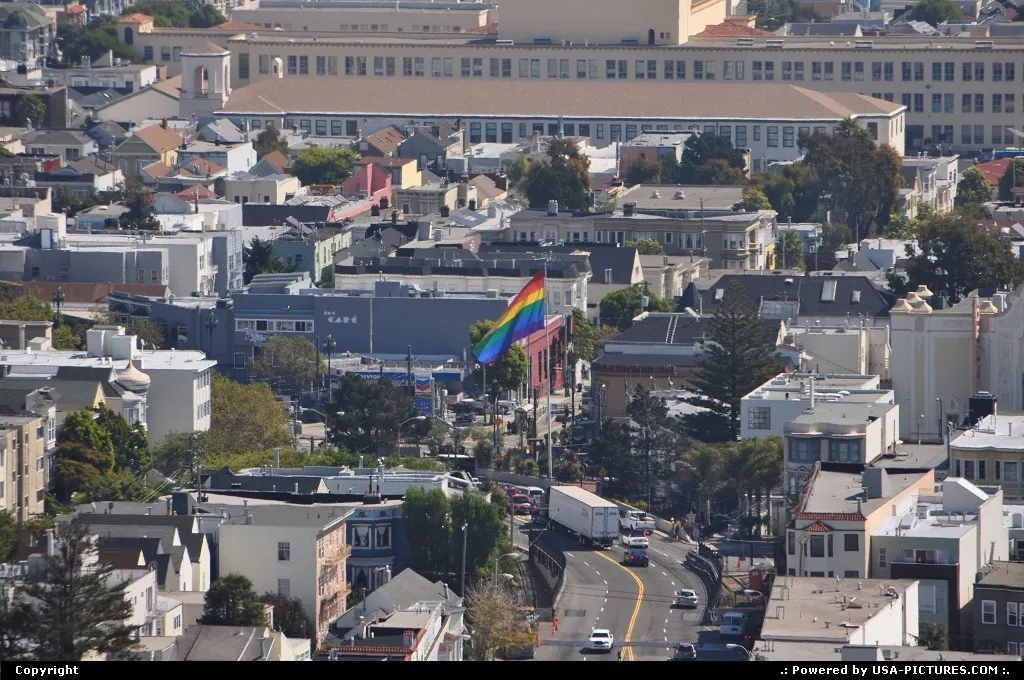 The iconic Castro neighbourhodd in San Francisco nested between Twin Peaks and Market S...