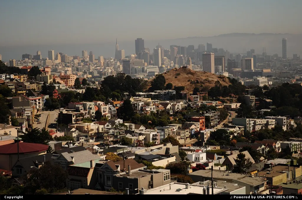 San francisco downtown overview on my way to twin peaks.