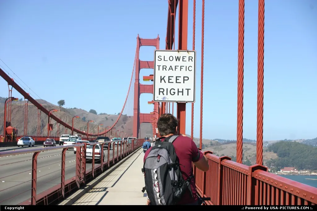 Famous Golden Gate bridge, enjoy a bycicle ride on it !!