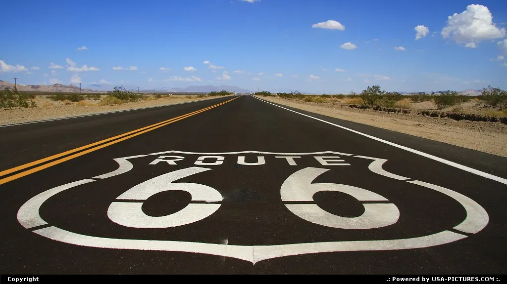 Historic Route 66. Picture taken near Amboy.