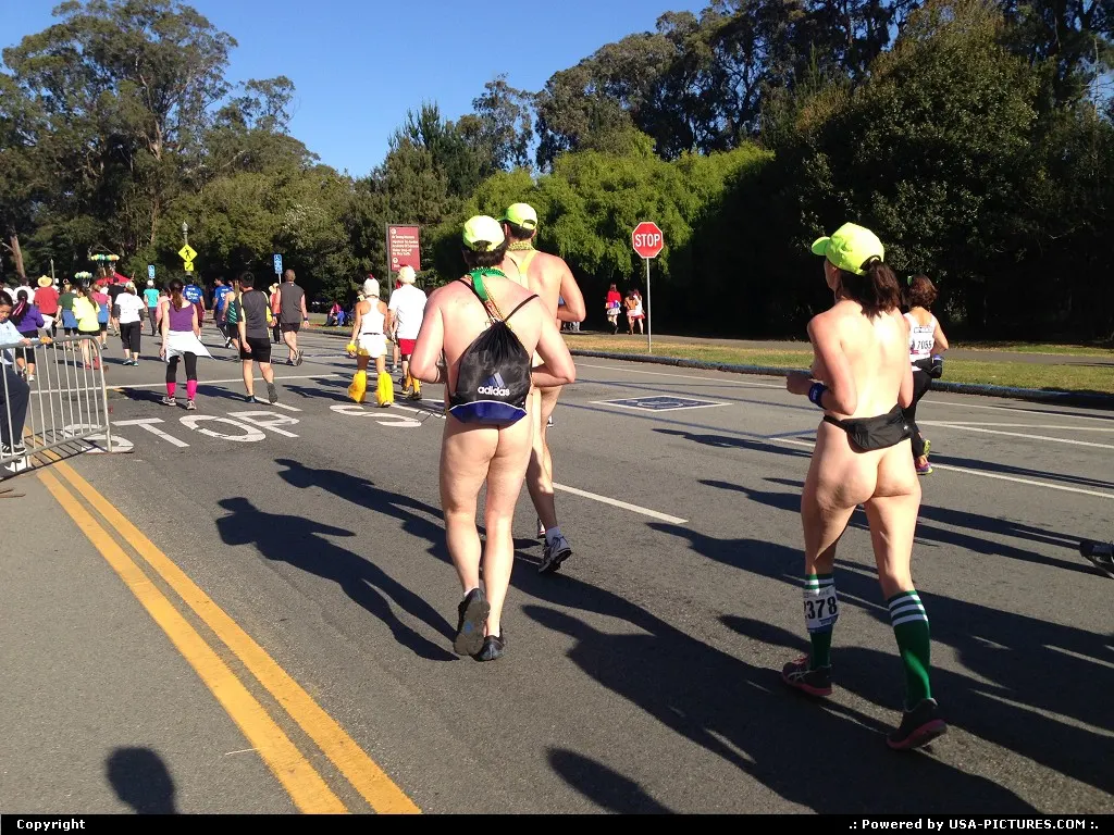 The vibrant and eclectic crowd during Bay to Breakers race.
