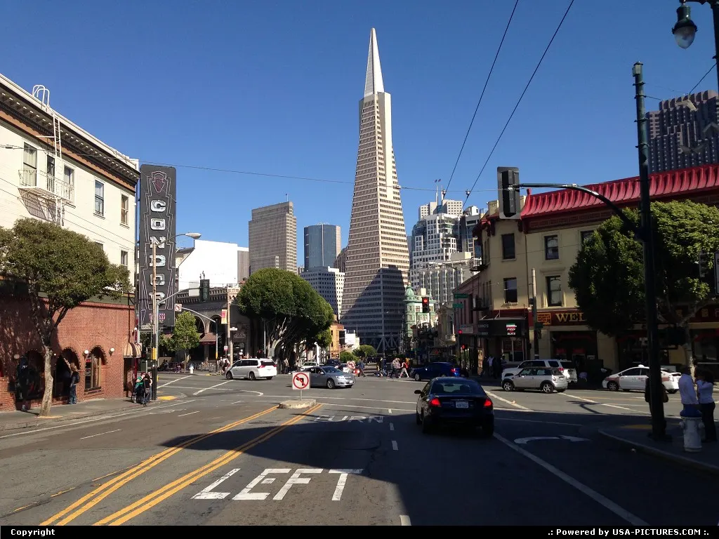 Transamerica Building from North Beach neighborhood, a true icon in the city and one of...