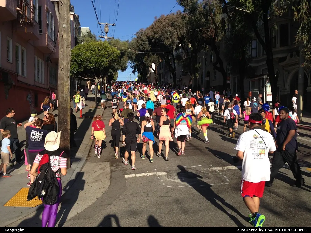 San Francisco California b2b, sfo, painted ladies, sfo, run, running