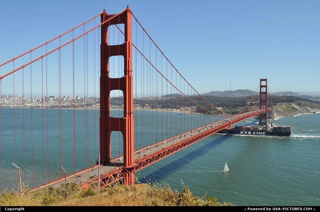 It links south part of the bay to the north, it welcomes any kind of ship, on a foggy d...