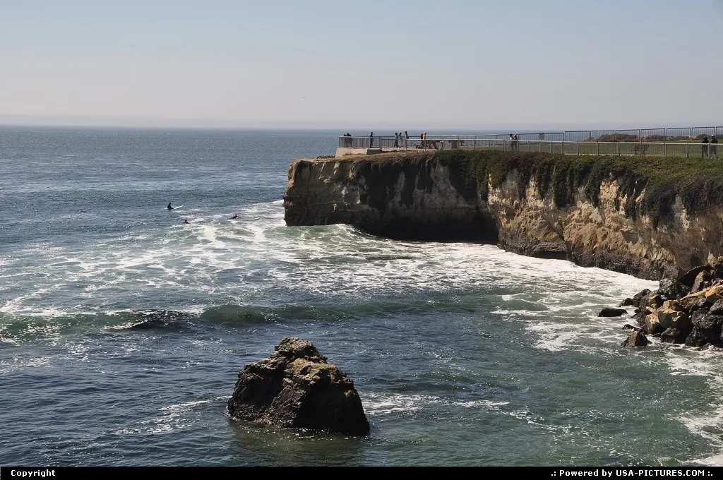 Famous surf spot in Santa Cruz
