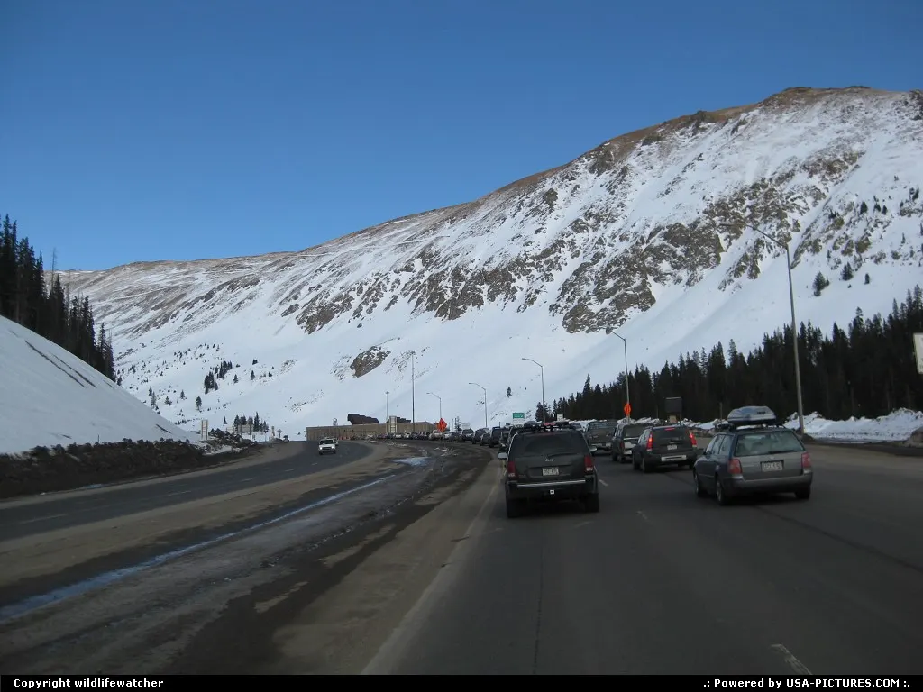 Eisenhower Tunnel westbound on I-70.