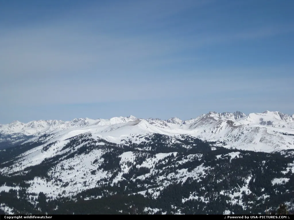 Copper Mountain looking east over the Rocky Mountains