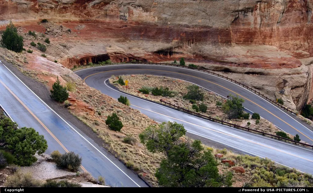 Winding road, Colorado National Monument.