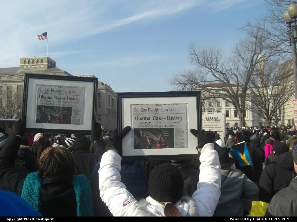 Headline of the Washington post: Obama Makes History.