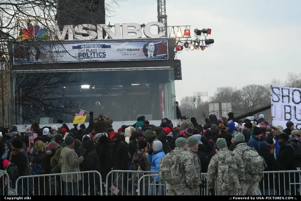 Barack Obama Inauguration day 01 20 2009. Live studio in the heart of the action !!