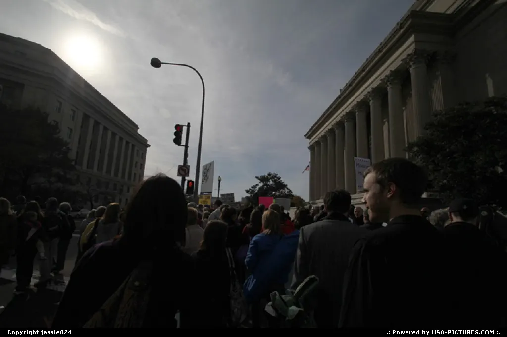 On the way to the rally.