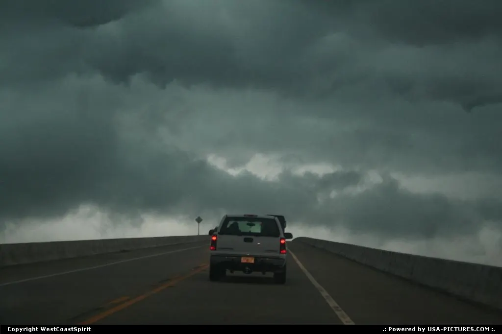 Thunderstorms for us today on the road between Destin, FL and Daytona Beach, FL