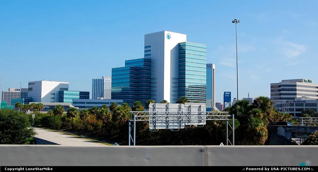 Jacksonville skyline from Interstate 10
