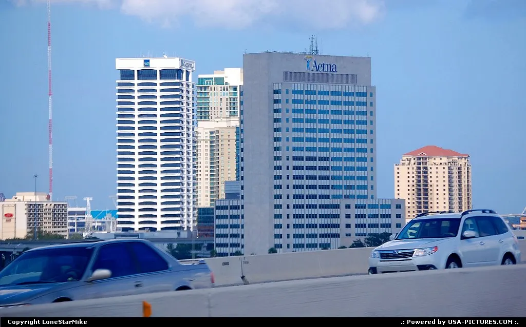 Jacksonville skyline from Interstate 10