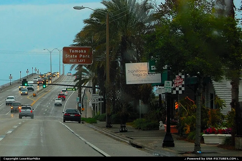 Shops along the Granada Bridge in Ormond Beach, FL