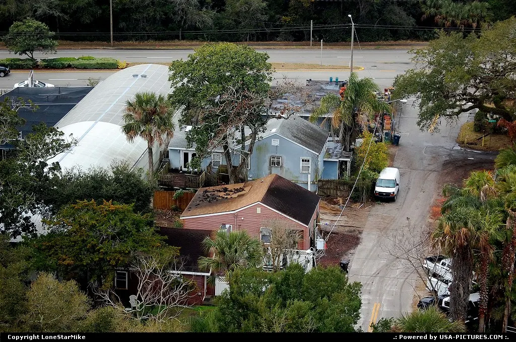 View of homes from the St. Augustine Lighthouse