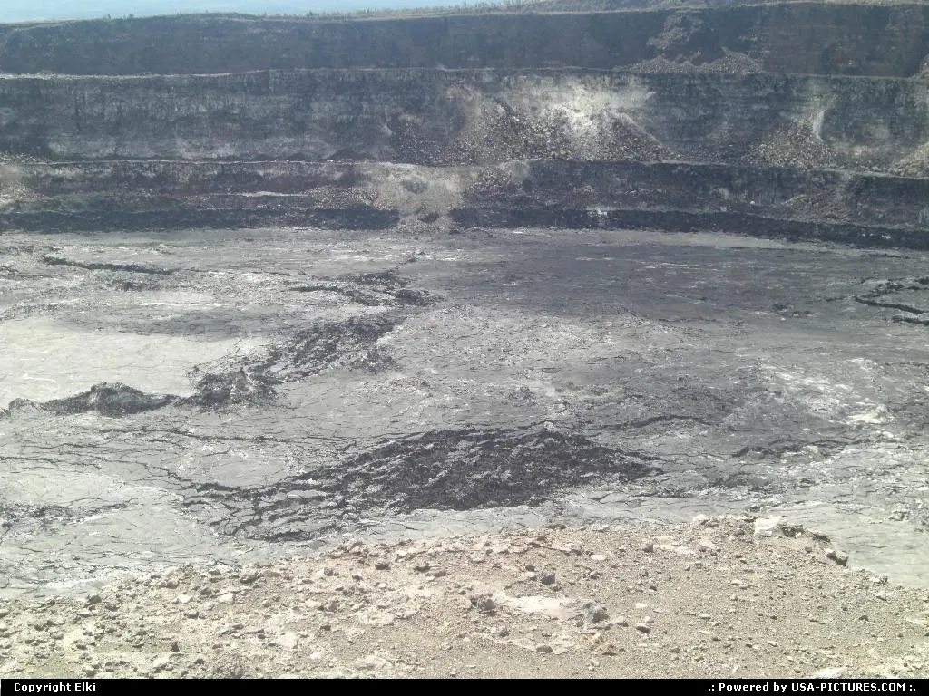 Down into the crater