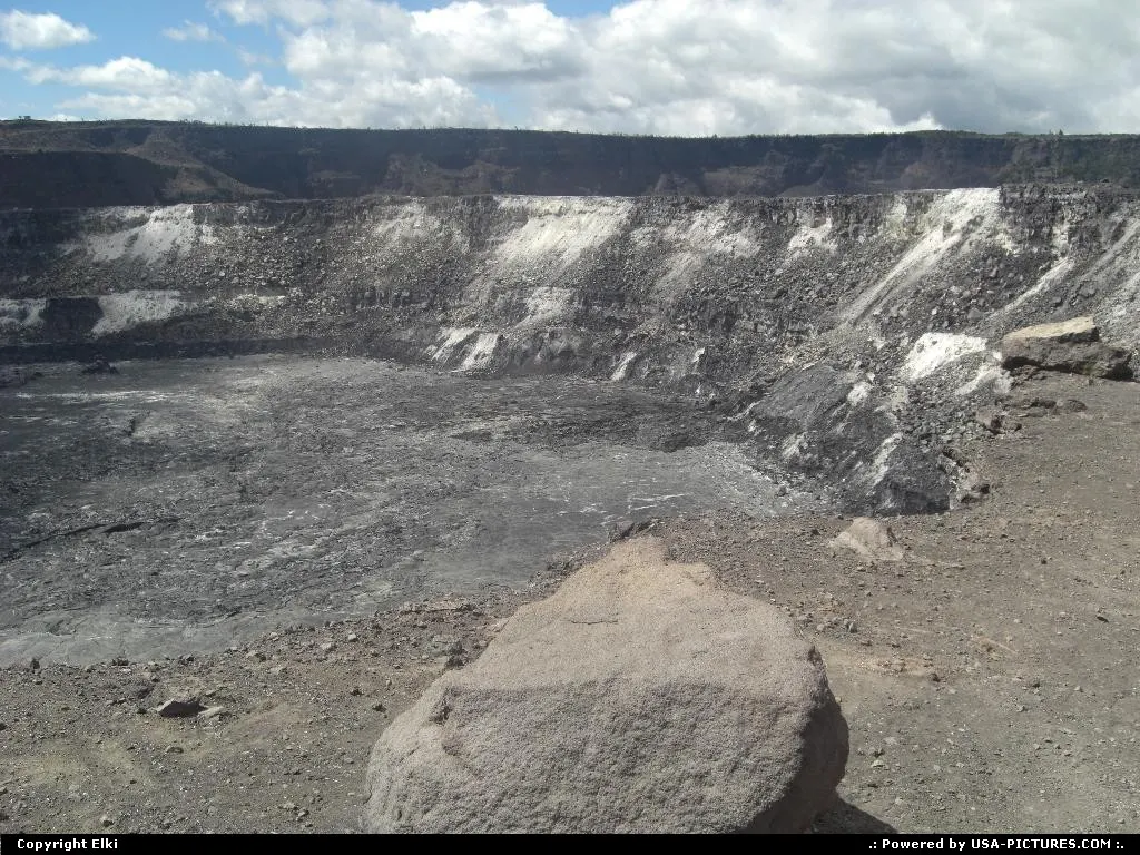 Down into the crater