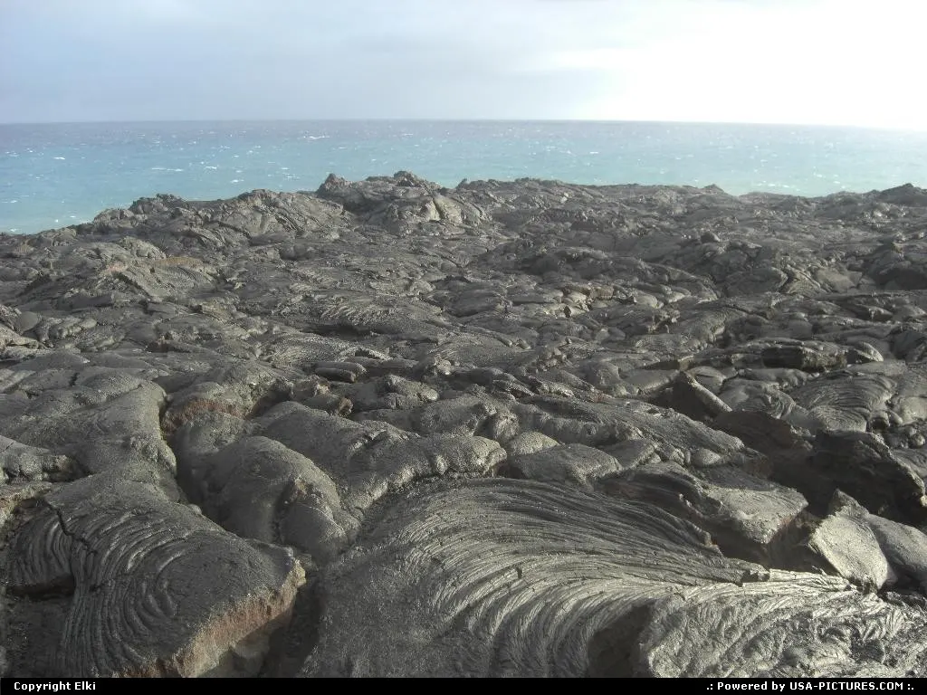 Lava above the water