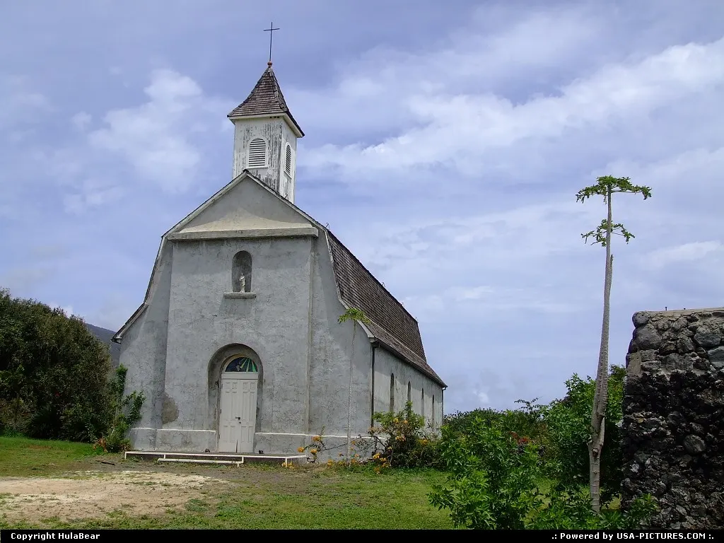 Old Hui Aloha Church and cemetary located at Niumalu Ahupua`a, Kaupo Moku historic site...